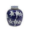 Blue And White Tiny Lid Mini Jar Blue Plum Petal