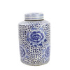 Blue And White Mini Tea Jar Peony Dots - 2 Sizes