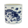 Blue And White Orchid Pot Dragon Motif