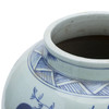 Blue And White Mountain Village Lantern Jar