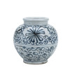 Blue And White Small Jar Sea Flower