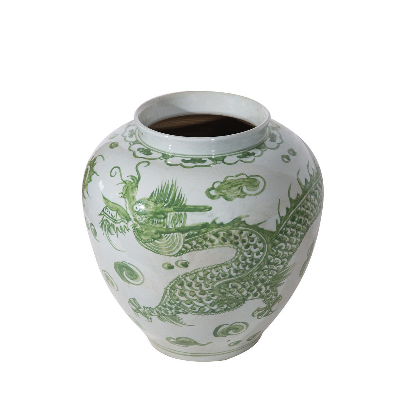 Mint Green Dragon Open Top Jar - Small