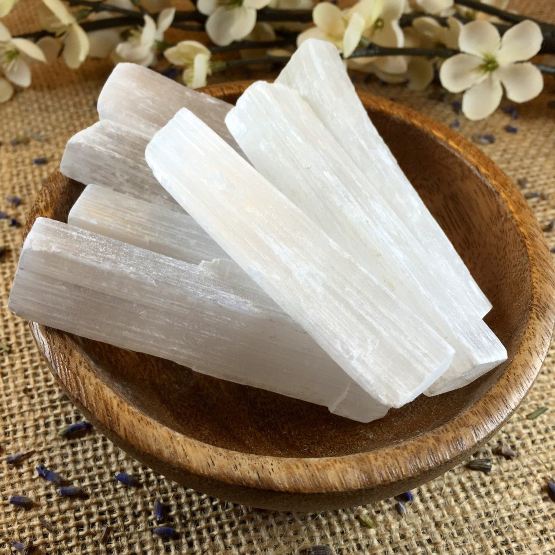 Selenite Fireplace Log - 4 Sizes