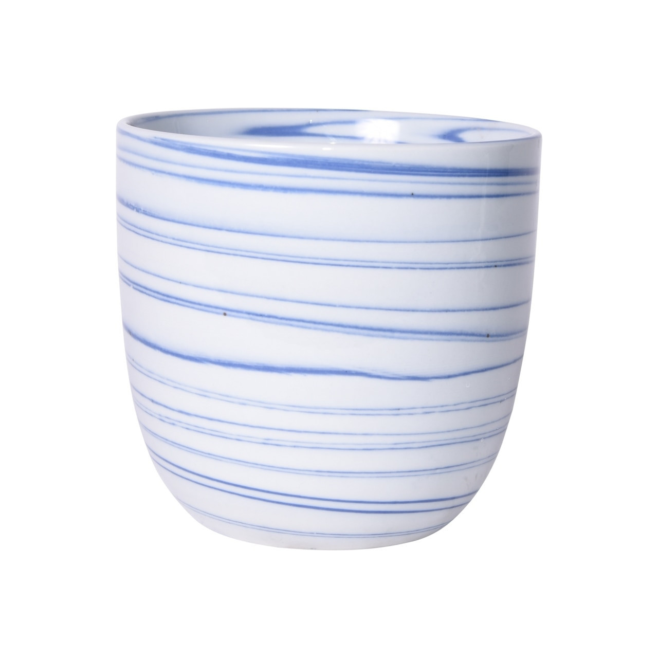 Marble Blue Porcelain Orchid Pot