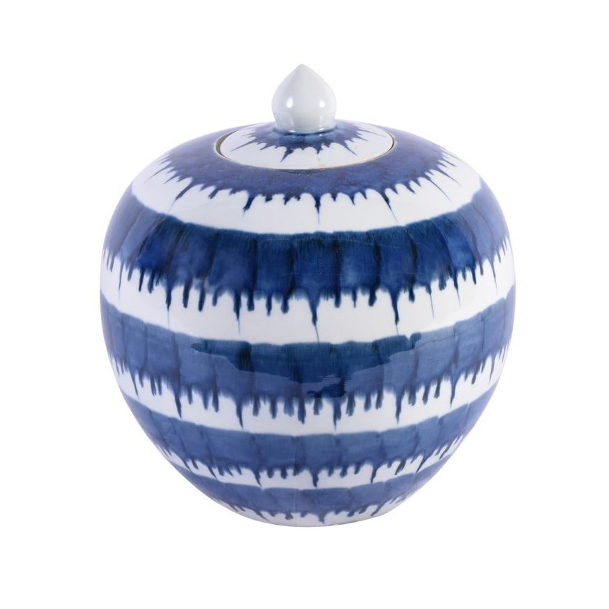 Blue And White Drip Melon Porcelain Jar