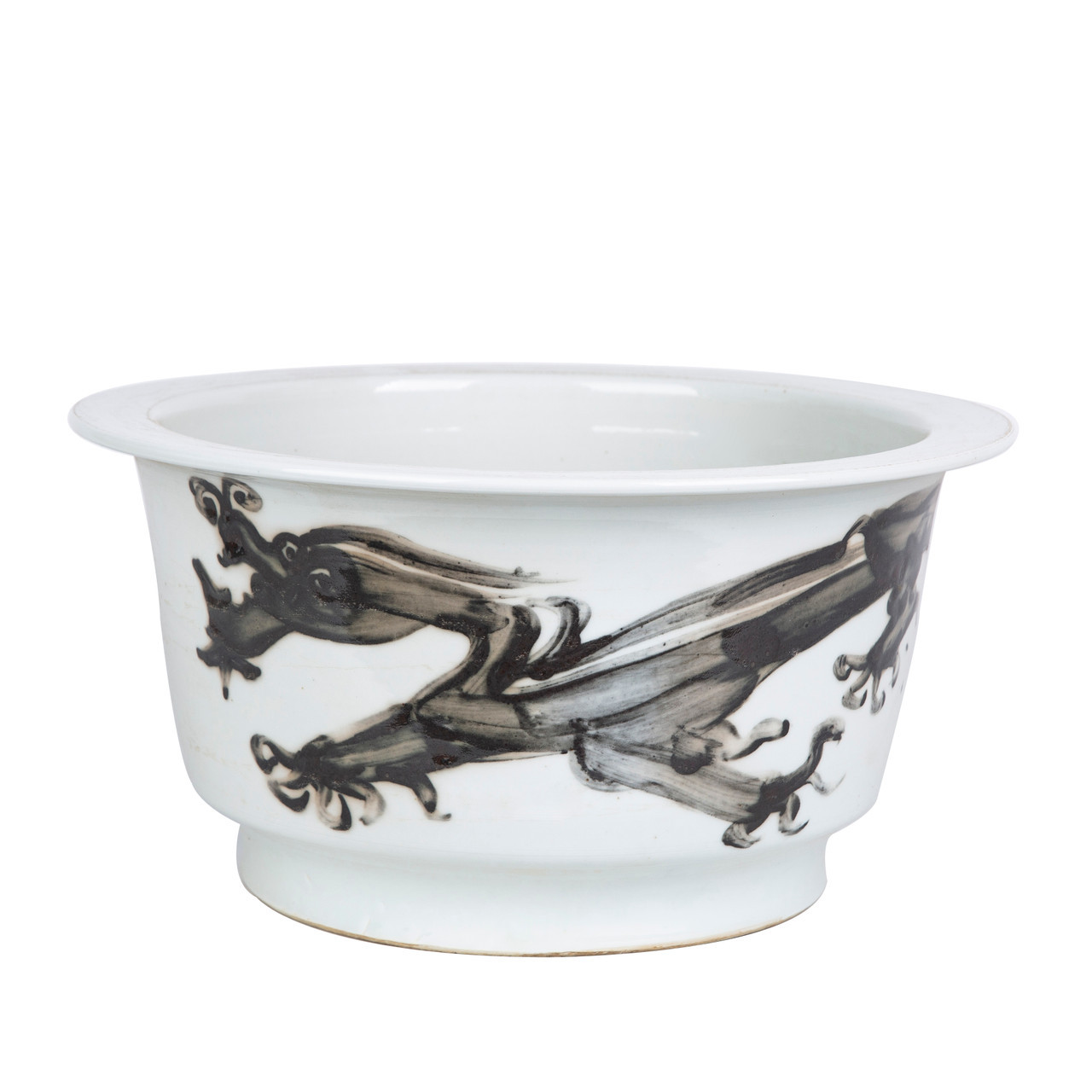 Underglaze Red Dragon Motif Flower Pot