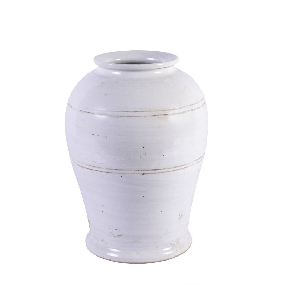 Busan White Open Mouth Kimchi Porcelain Jar