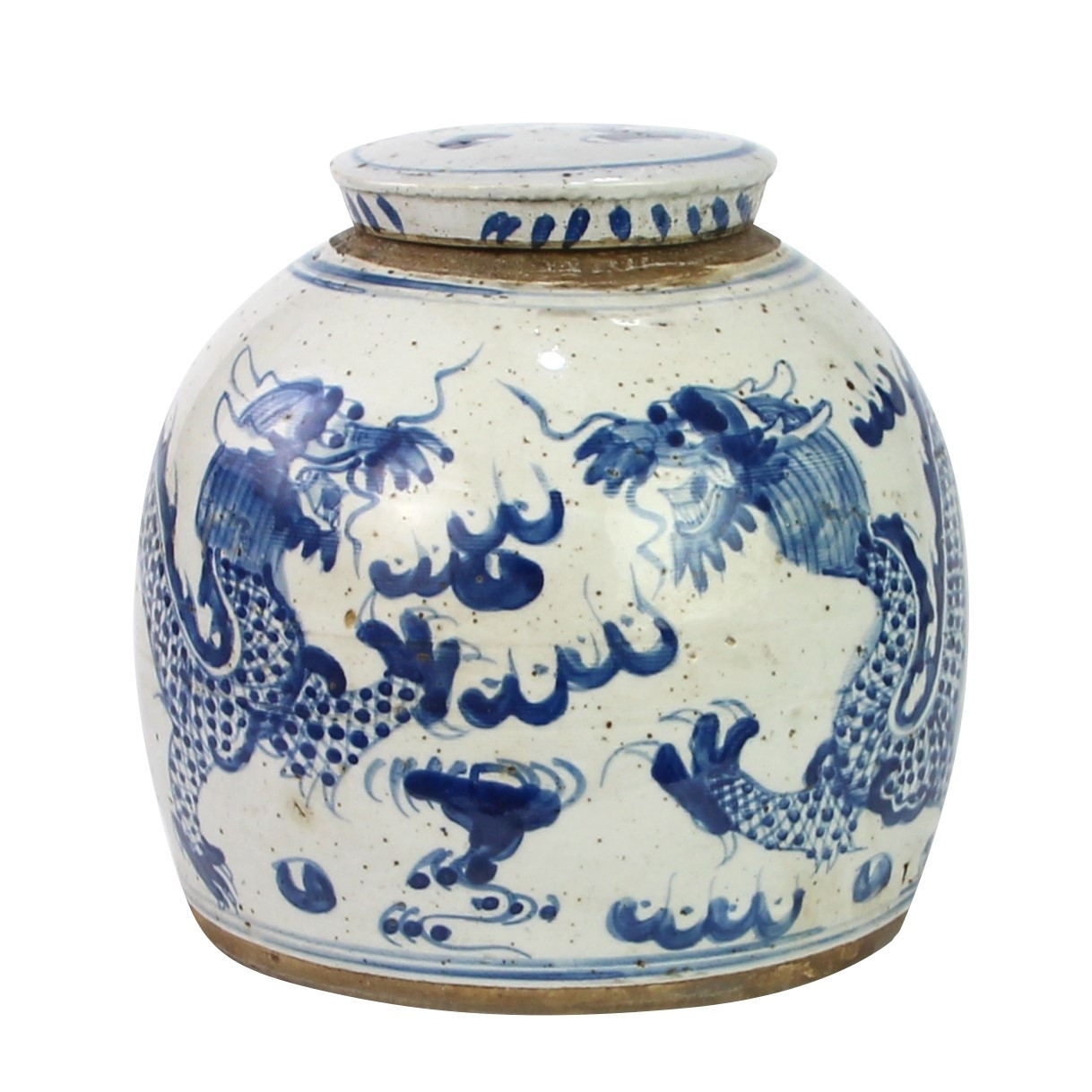Vintage Ming Jar Dragon Motif  - 2 Sizes