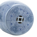 Blue And White Porcelain Chain Floral Garden Stool