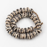 Brown Chevron Kenya Cow Bone Beads Per String