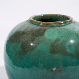 Vintage Light Green Jar Round