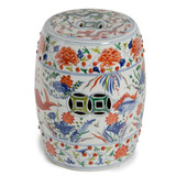 Famille Verte Garden Stool W/ Fish Motif (