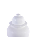 Matte Glaze White Temple Jar