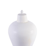 Matte Glaze White Lidded Plum Vase