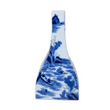 Blue & White River Village Tapered Square Vase
