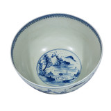 Blue And White Village House Porcelain Bowl