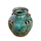 Speckled Green Eight Handle Small Jar