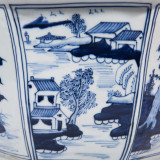 Handmade Octagonal Planter Landscape Floral