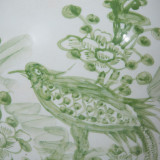 Mint Green Flower Birds Porcelain Open Top Jar