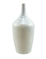 White Crystal Shell Long Neck Vase Medium