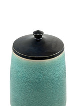 Aqua Green Porcelain Lidded Jar Tall