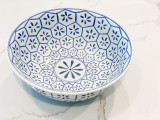 Blue & White Porcelain Bowl Turtle Shell Motif