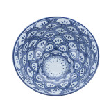 Blue & White Porcelain Bowl Sea Wave Motif