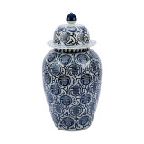 Blue & White Porcelain Longevity Heaven Jar - XL