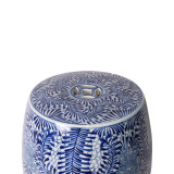 Blue & White Blooming Flowers Porcelain Garden Stool