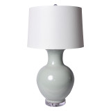 Lion Mouth Porcelain Jar Mint Green Lamp
