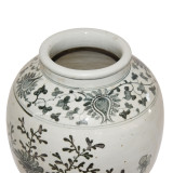 Blue & White Flower Bamboo Open Top Porcelain Jar