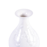 White Crystal Shell Pear Shaped Porcelain Vase Small