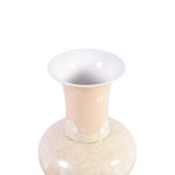 Yellow Crystal Shell Baluster Porcelain Vase Small