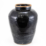 Vintage Black Wine Jar - Medium