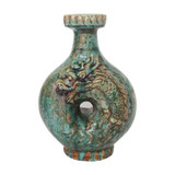 Speckled Green Embossed Dragon Vase