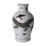 Porcelain Black Dragon Fairy Vase - 2 Sizes