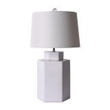 Matte White Hexagonal Tea Jar Lamp