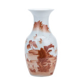 Orange Landscape Fish Tail Vase