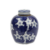 Blue And White Tiny Lid Mini Jar Blue Plum Petal