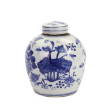 BW Tiny Lid Mini Jar Peony Lotus Motif