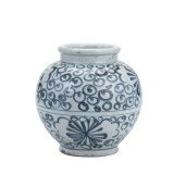 Blue And White Small Jar Sea Flower