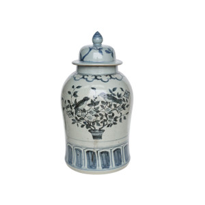 Barclay Butera Couture Blue & White.. Porcelain Temple Jar English Garden Medium