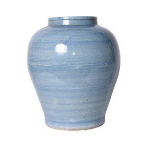 Lake Blue Open Mouth Porcelain Jar - 2 Sizes