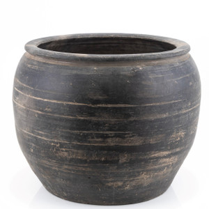 Vintage Pottery Rice Jar - Medium