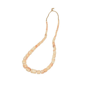 Nigeria Pale Aprioct Mixed Cow Bone Beads Per String