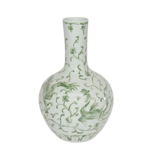 Celadon Dragon Lotus Globular Vase