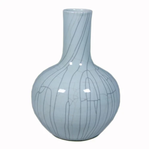 Crackle Celadon Globular Vase