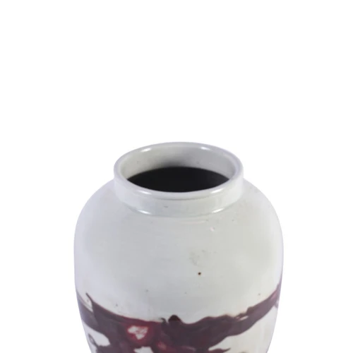 Underglaze Red Squash Porcelain Vase Dragon Motif
