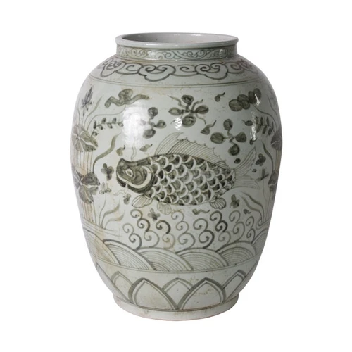 Black Fish Open Top Jar