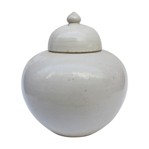 Busan White Lidded Jar